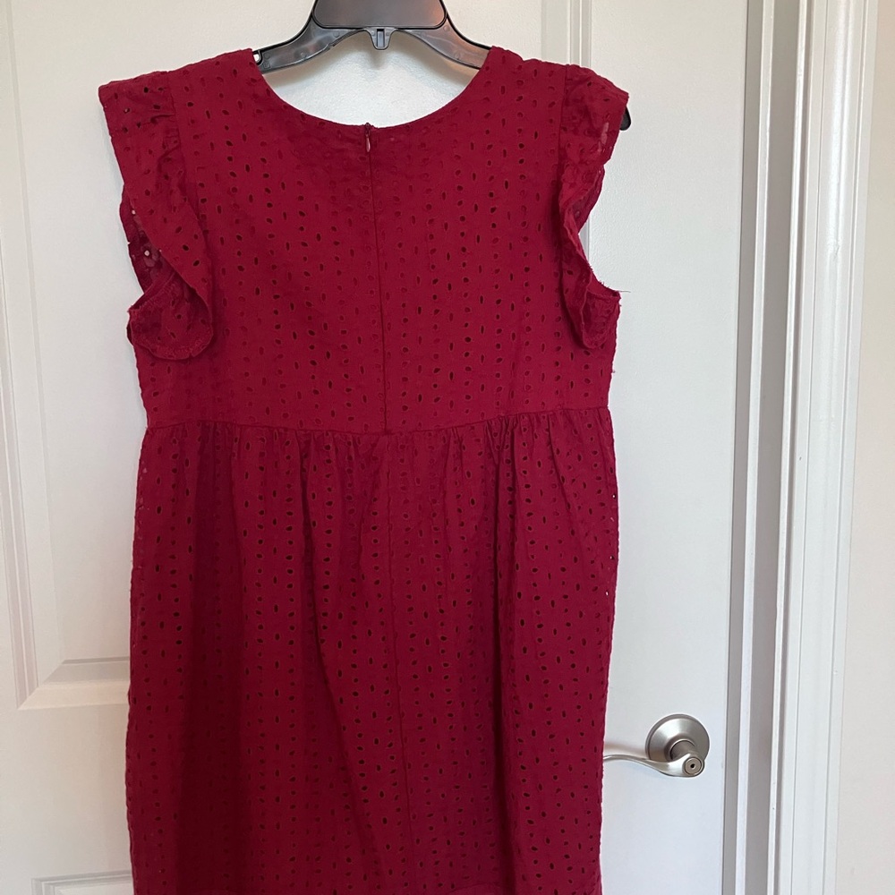 Adorable Burgundy/Red Babydoll Romper. Ladies M.
